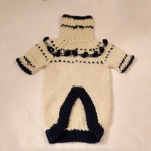 🗽New /Large Dog's Sweater 💙 Exclusive Handmade 💙 Chunky Yarn